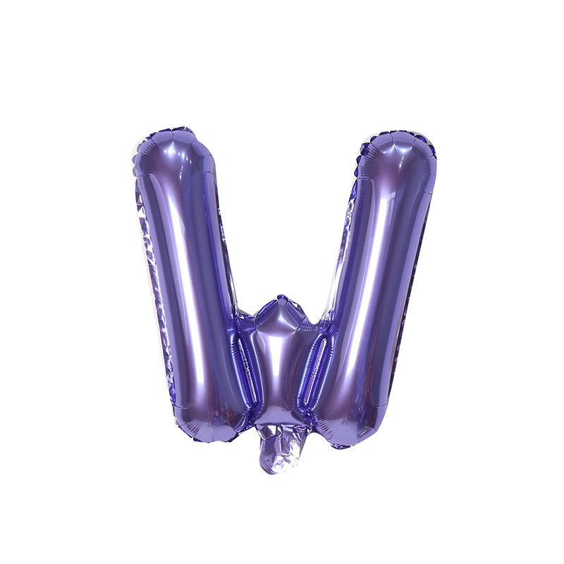 【16 INCH】Purple ABC Balloons