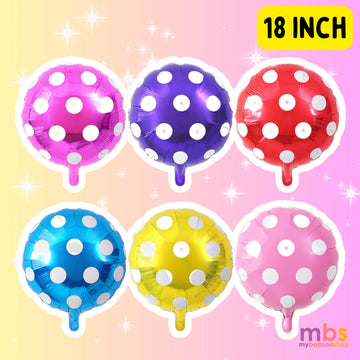 18 inch Polka Dots Foiled Balloons