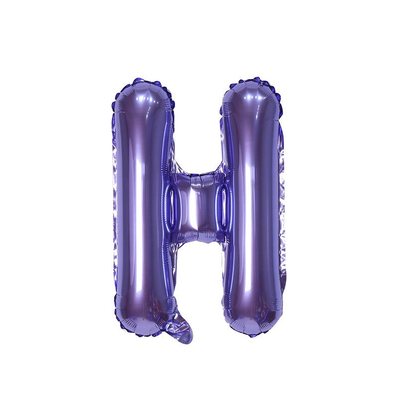 【16 INCH】Purple ABC Balloons