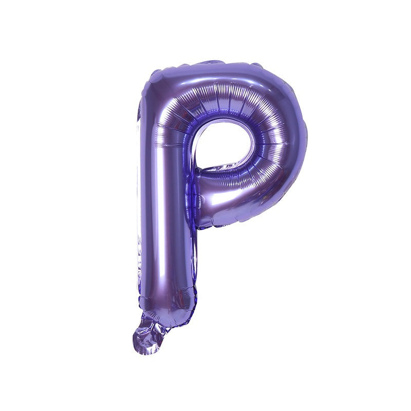【16 INCH】Purple ABC Balloons