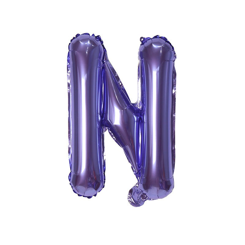 【16 INCH】Purple ABC Balloons