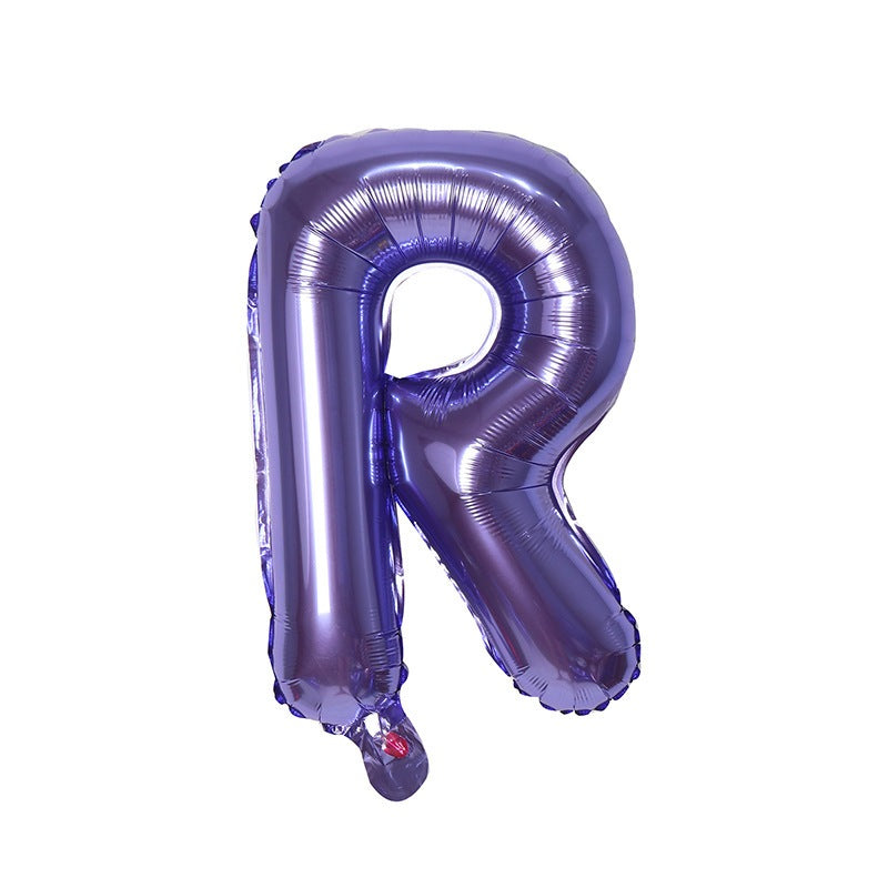 【16 INCH】Purple ABC Balloons