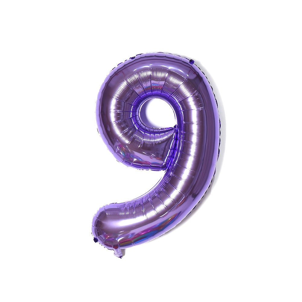 【16 INCH】Purple ABC Balloons