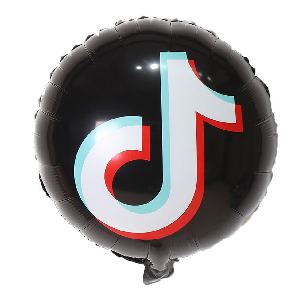 TikTok Balloons Foil Logo Party Supply