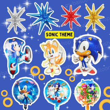 Sonic Character Balloons Foiled Cartoon