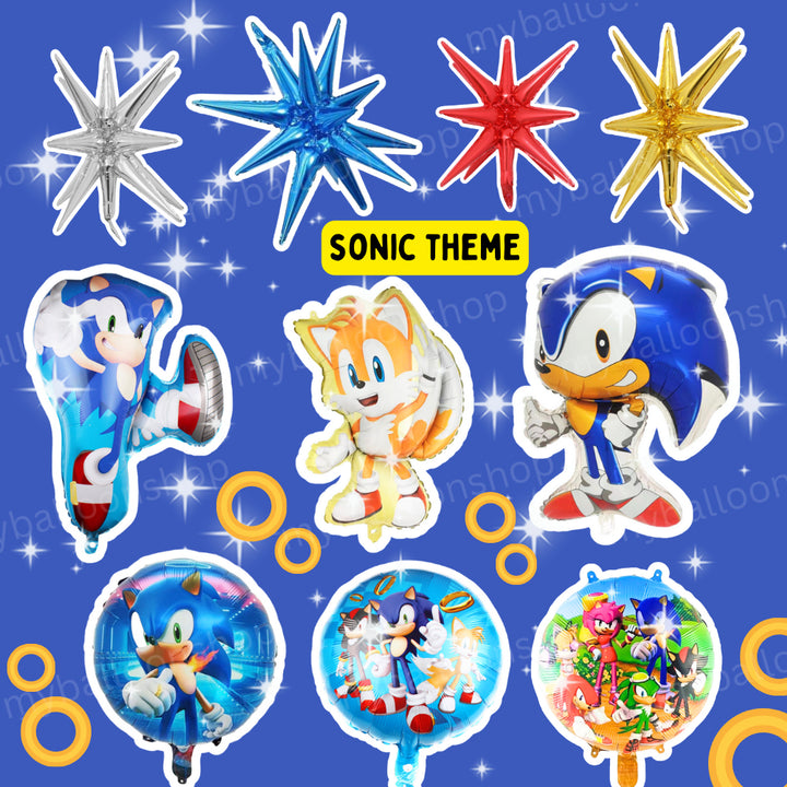 Sonic Character Balloons Foiled Cartoon