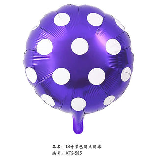 18" Polka Purple