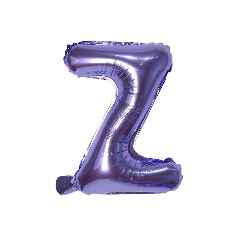 【16 INCH】Purple ABC Balloons