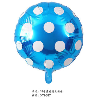 18" Polka Blue