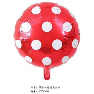 18" Polka Red