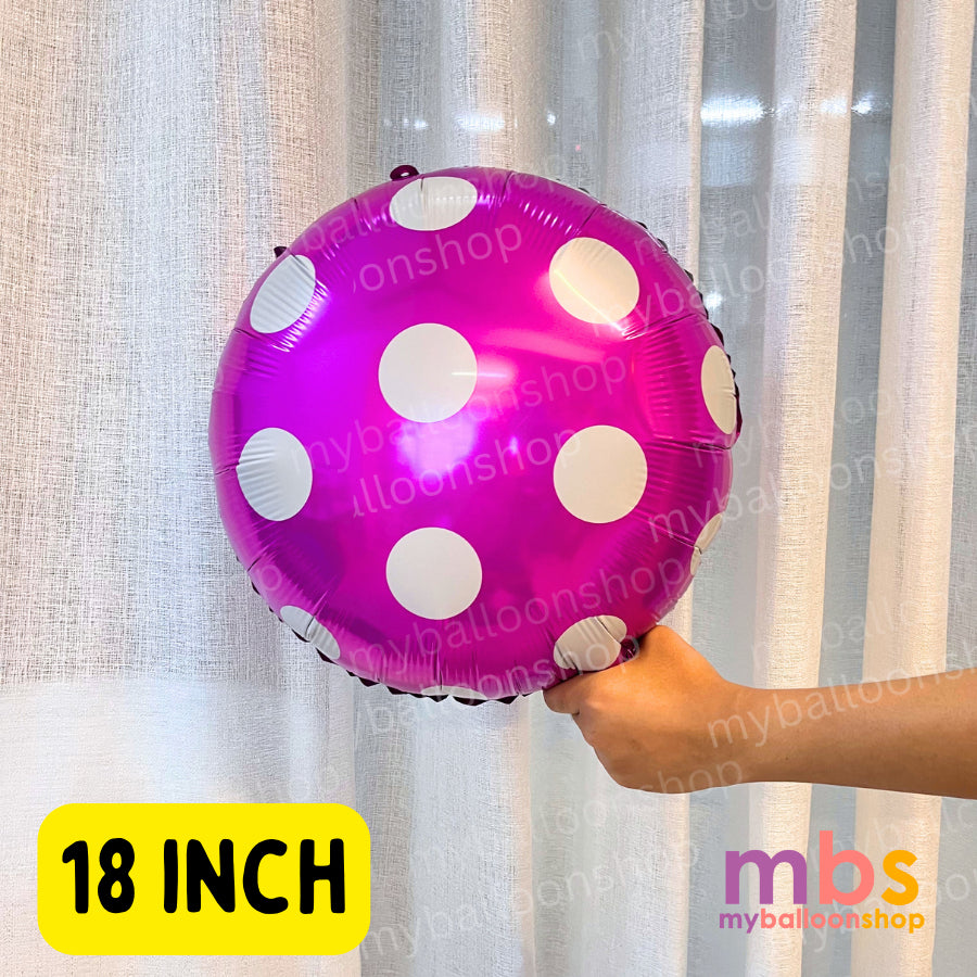 18 inch Polka Dots Foiled Balloons