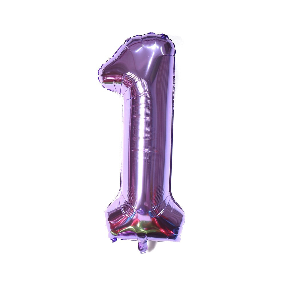 【16 INCH】Purple ABC Balloons