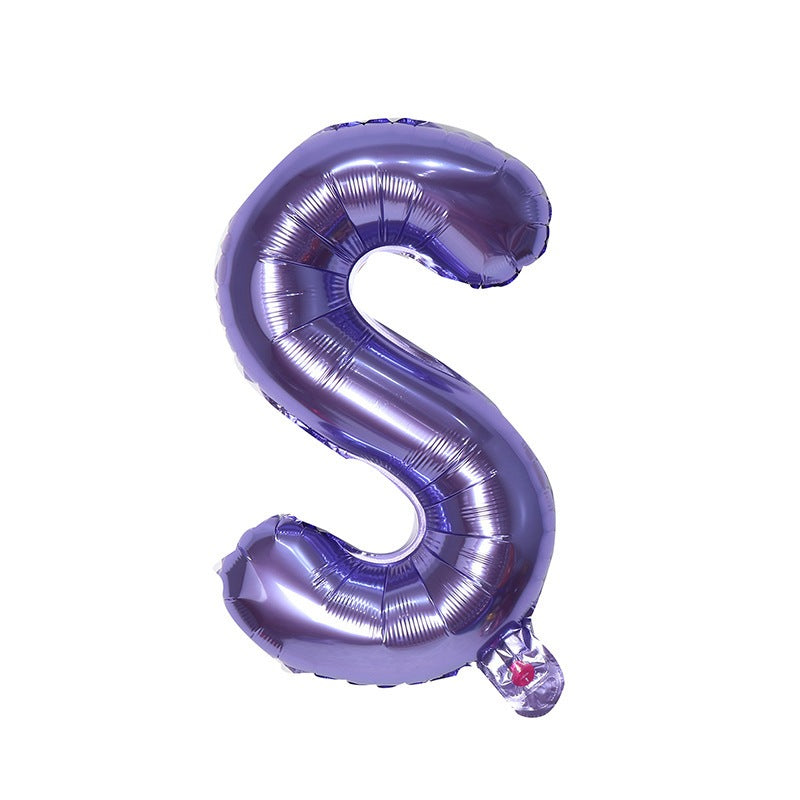 【16 INCH】Purple ABC Balloons