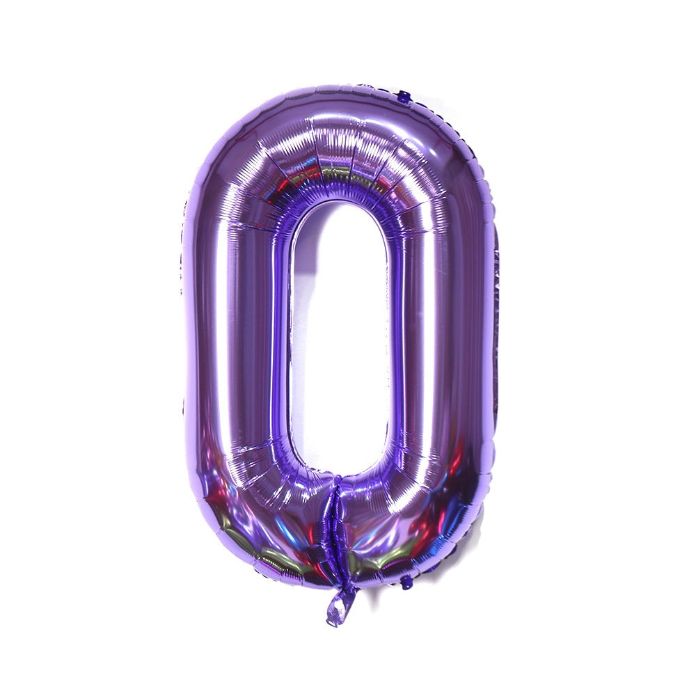 【16 INCH】Purple ABC Balloons