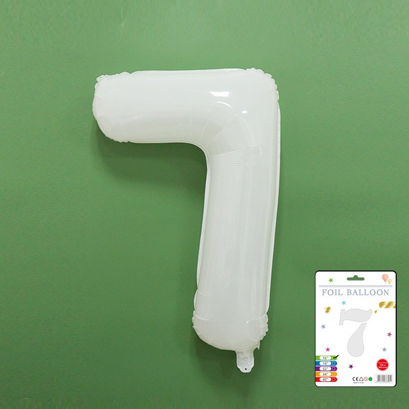 【16 INCH】White ABC Balloons