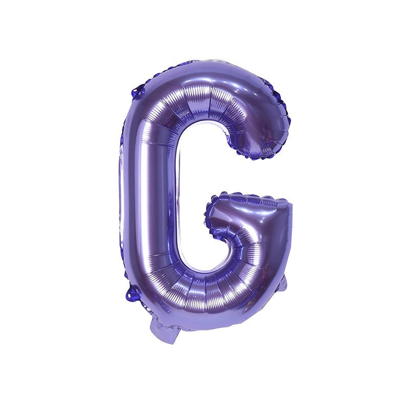 【16 INCH】Purple ABC Balloons