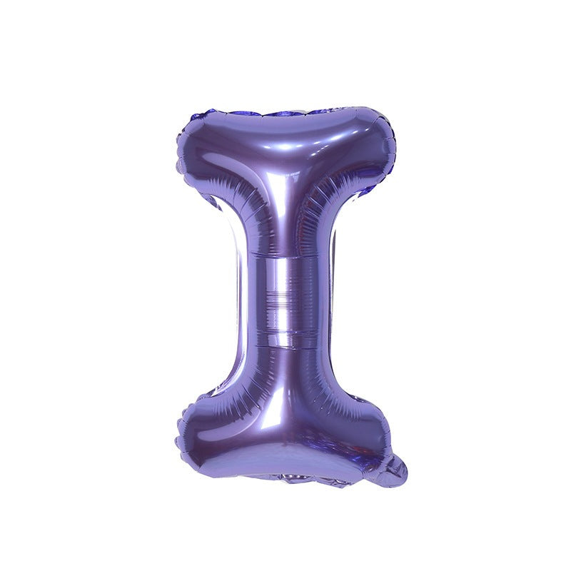 【16 INCH】Purple ABC Balloons