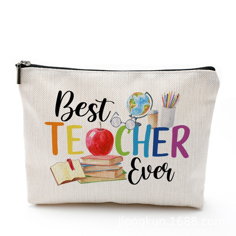 Accessories Canvas Pencil Storage Gift Bag For Hadiah Teachers Day Hari Guru