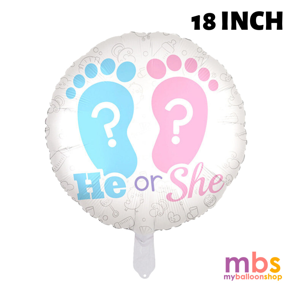 Baby Girl Baby Boy Balloon Foil 18 inch