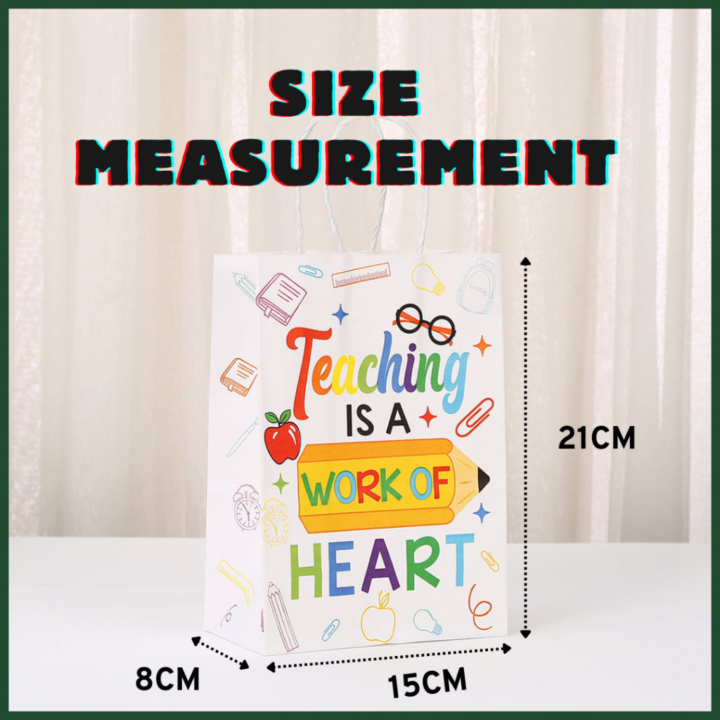 Paper Bag White Teacher Day Hari Guru