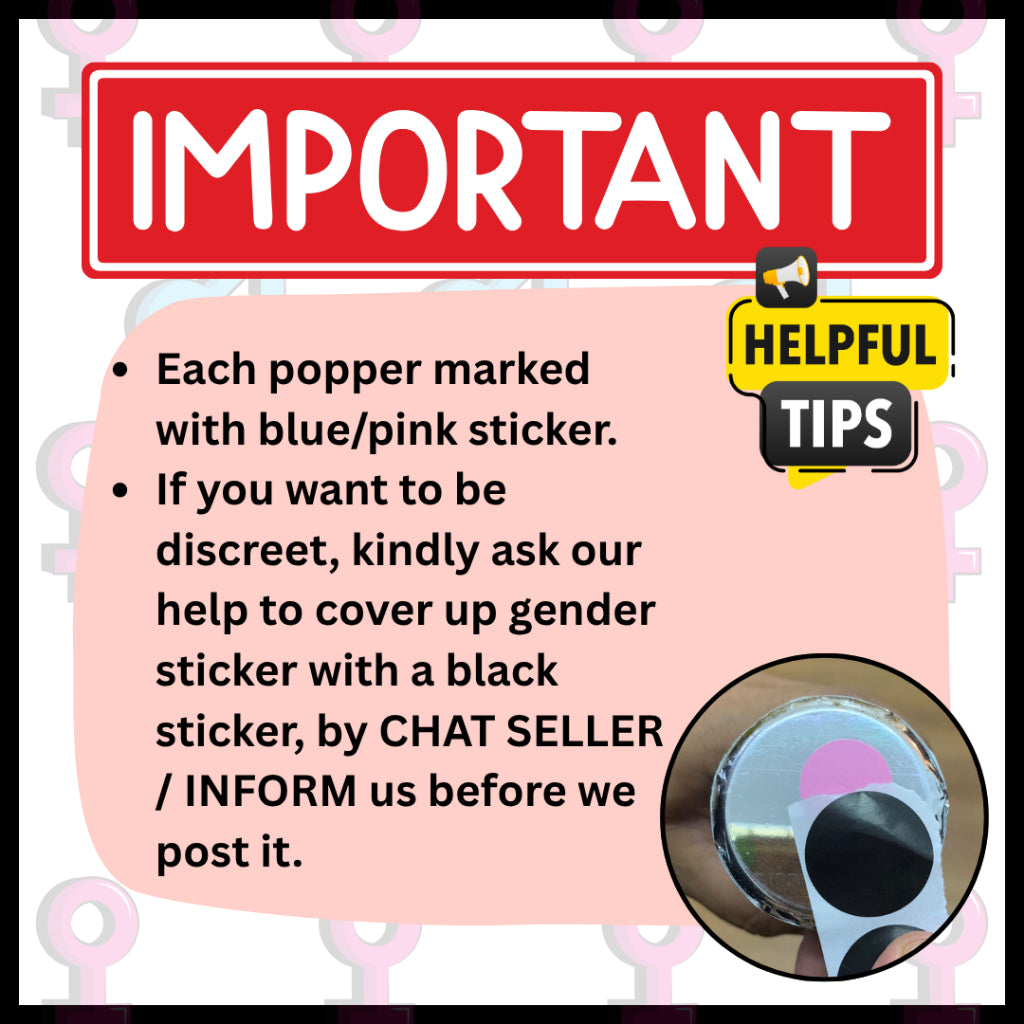 Gender Reveal Party Popper