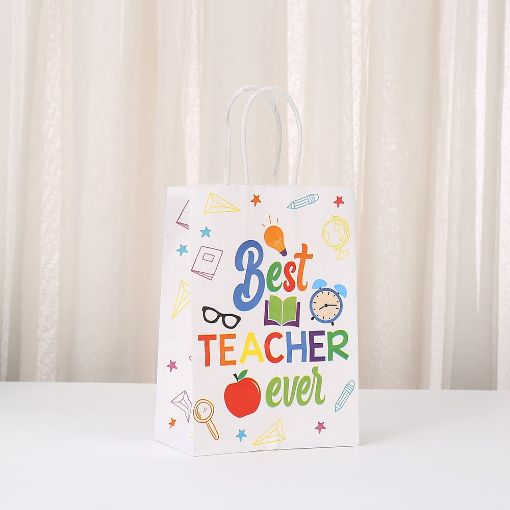 Paper Bag White Teacher Day Hari Guru