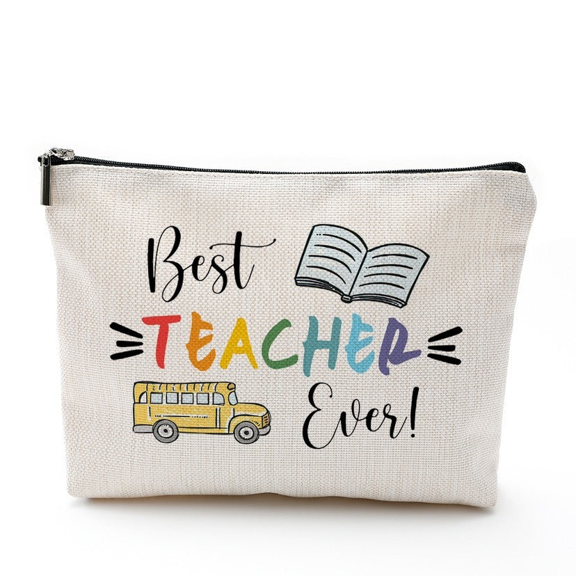 Accessories Canvas Pencil Storage Gift Bag For Hadiah Teachers Day Hari Guru