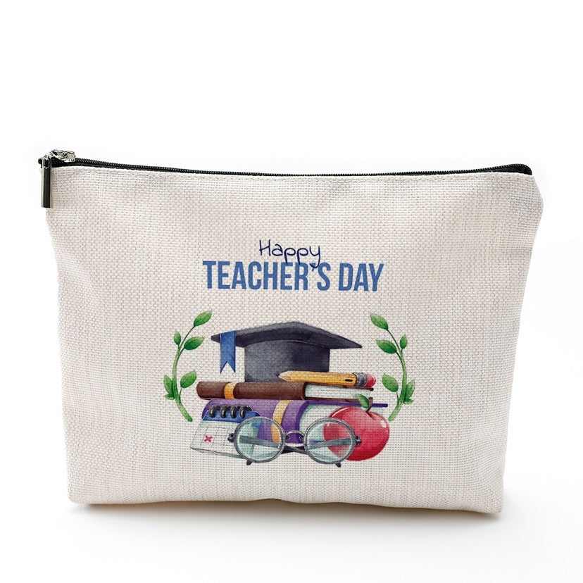 Accessories Canvas Pencil Storage Gift Bag For Hadiah Teachers Day Hari Guru