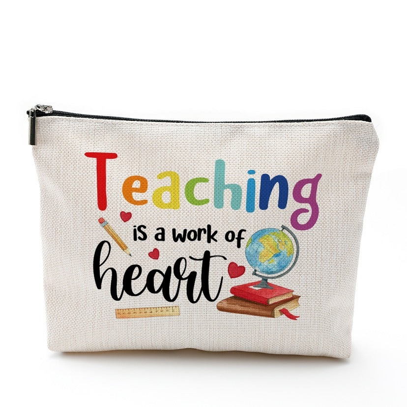Accessories Canvas Pencil Storage Gift Bag For Hadiah Teachers Day Hari Guru