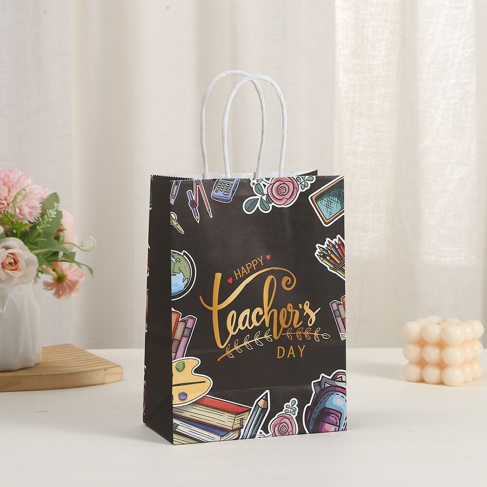 Paper Bag Colorful Teacher Day Hari Guru
