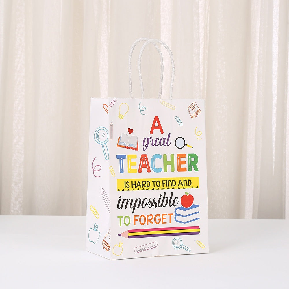 Paper Bag White Teacher Day Hari Guru