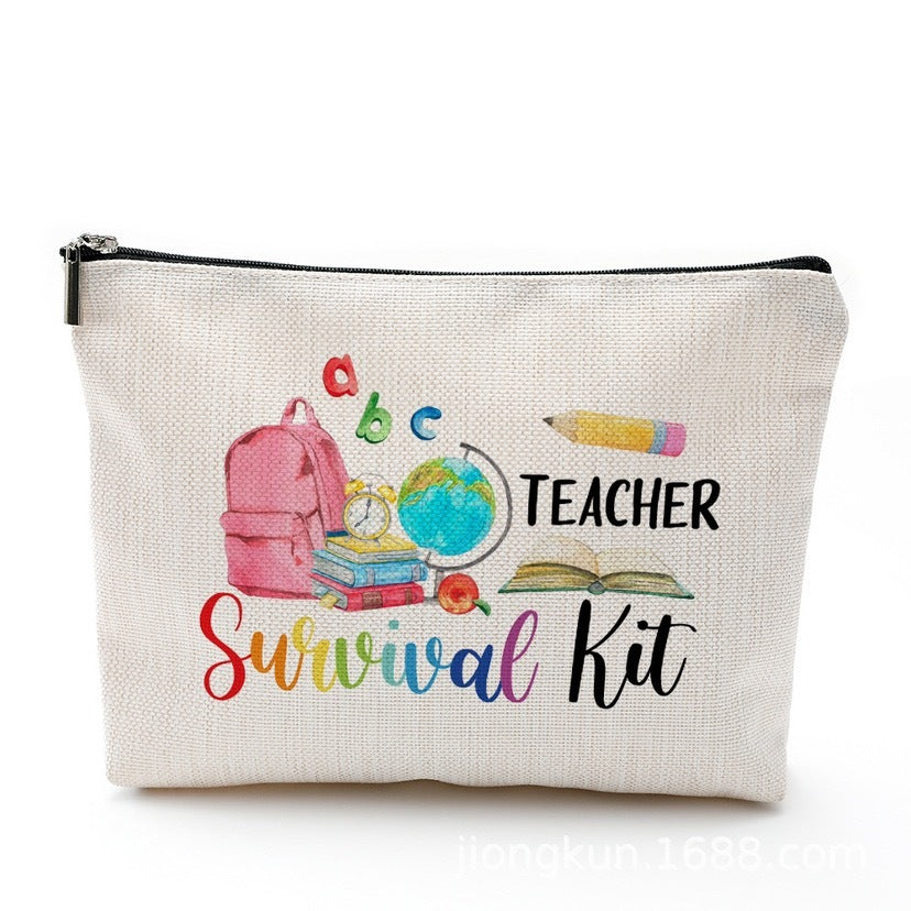 Accessories Canvas Pencil Storage Gift Bag For Hadiah Teachers Day Hari Guru