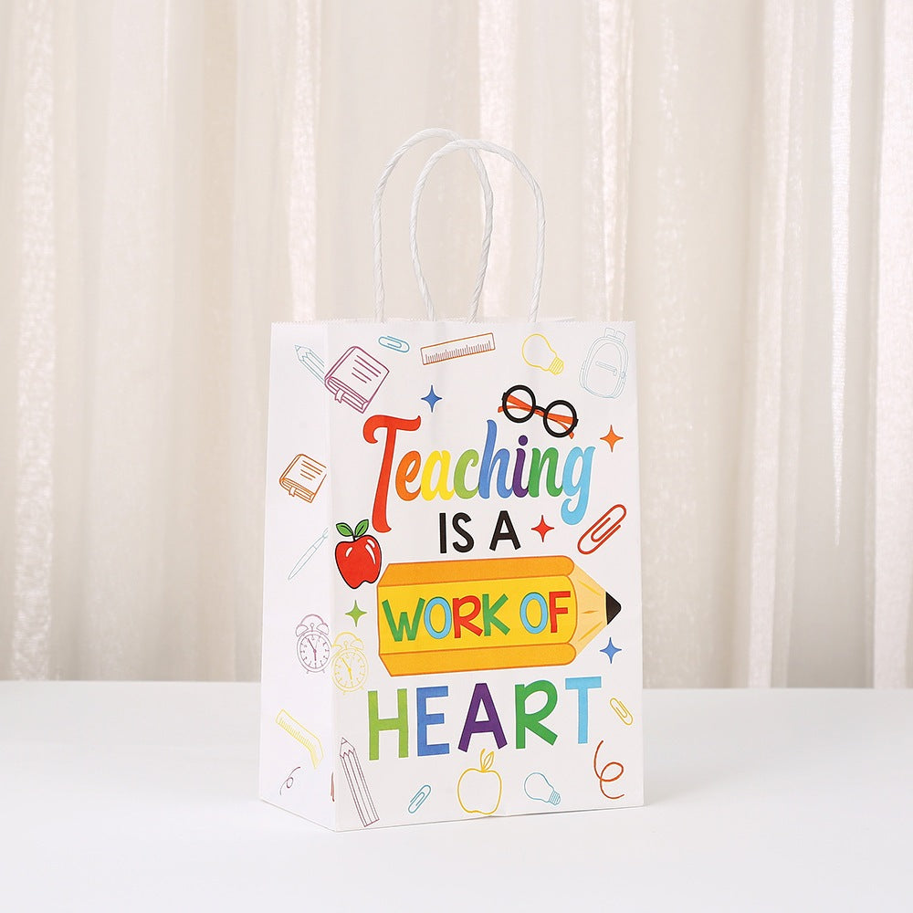 Paper Bag White Teacher Day Hari Guru