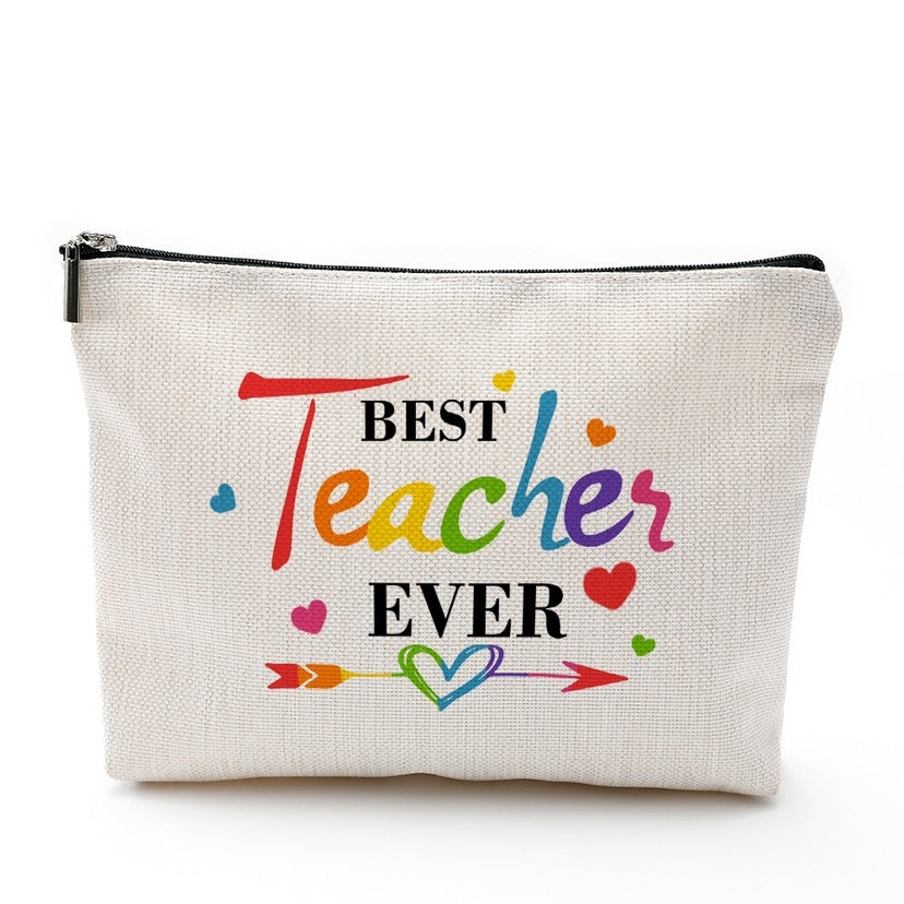Accessories Canvas Pencil Storage Gift Bag For Hadiah Teachers Day Hari Guru