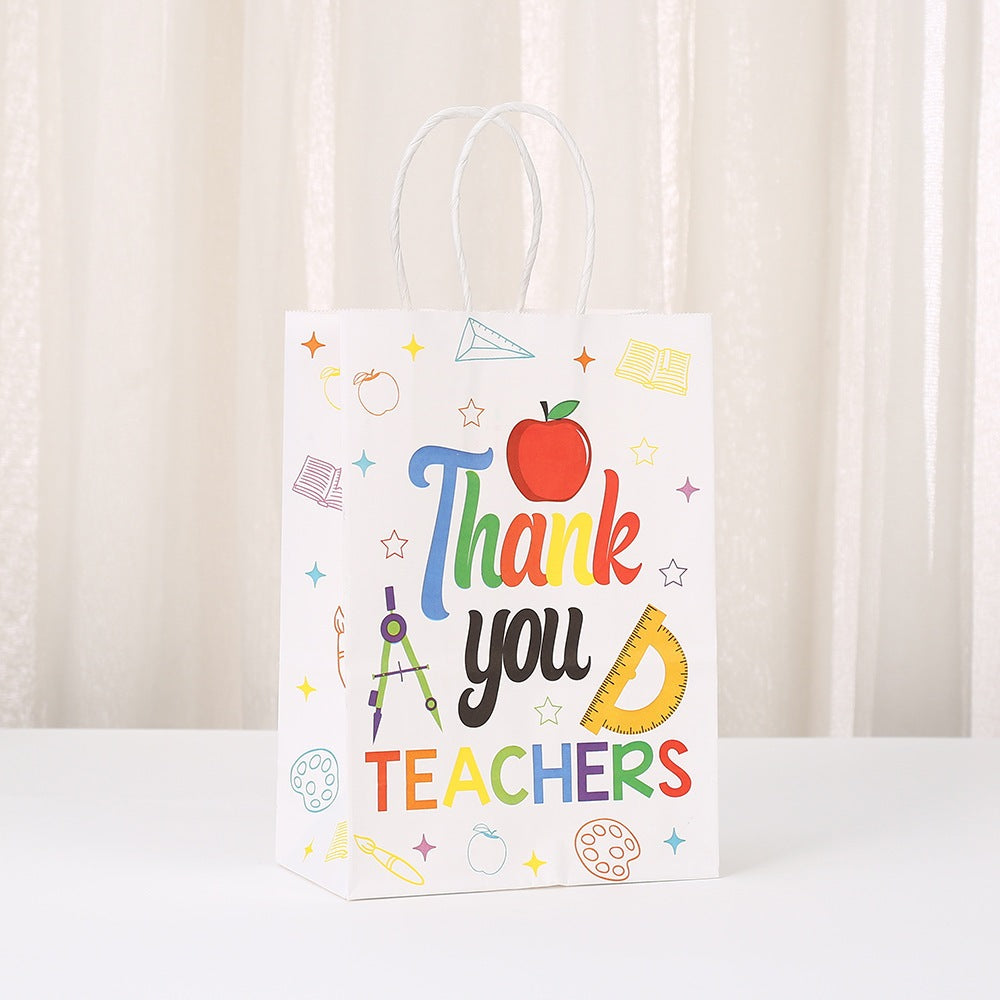 Paper Bag White Teacher Day Hari Guru