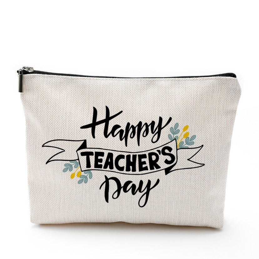 Accessories Canvas Pencil Storage Gift Bag For Hadiah Teachers Day Hari Guru