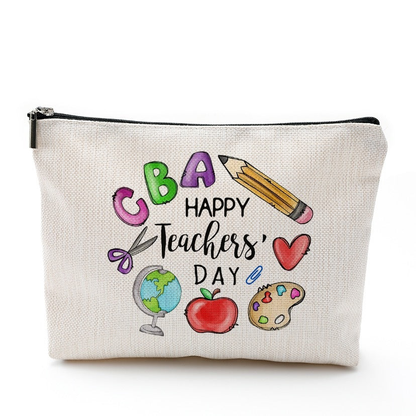 Accessories Canvas Pencil Storage Gift Bag For Hadiah Teachers Day Hari Guru