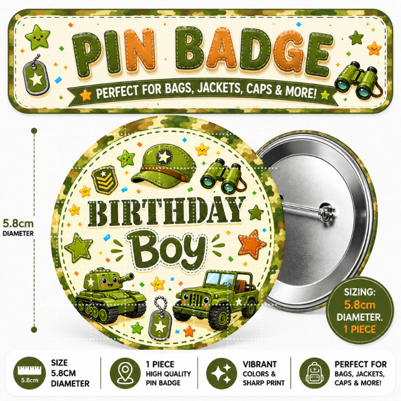 Army Military Tank Askar Green Theme Foil Balloons
