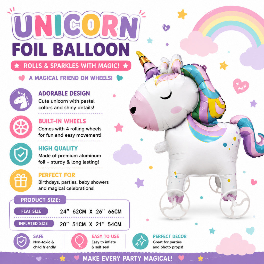 Pulley Wheel Cartoon Foil Balloon Belon Beroda Tarik