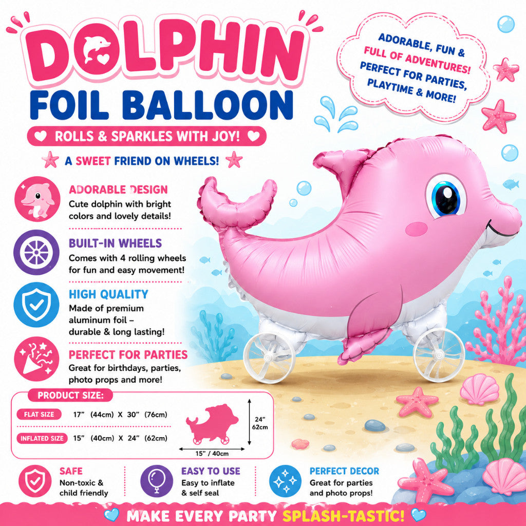 Pulley Wheel Cartoon Foil Balloon Belon Beroda Tarik