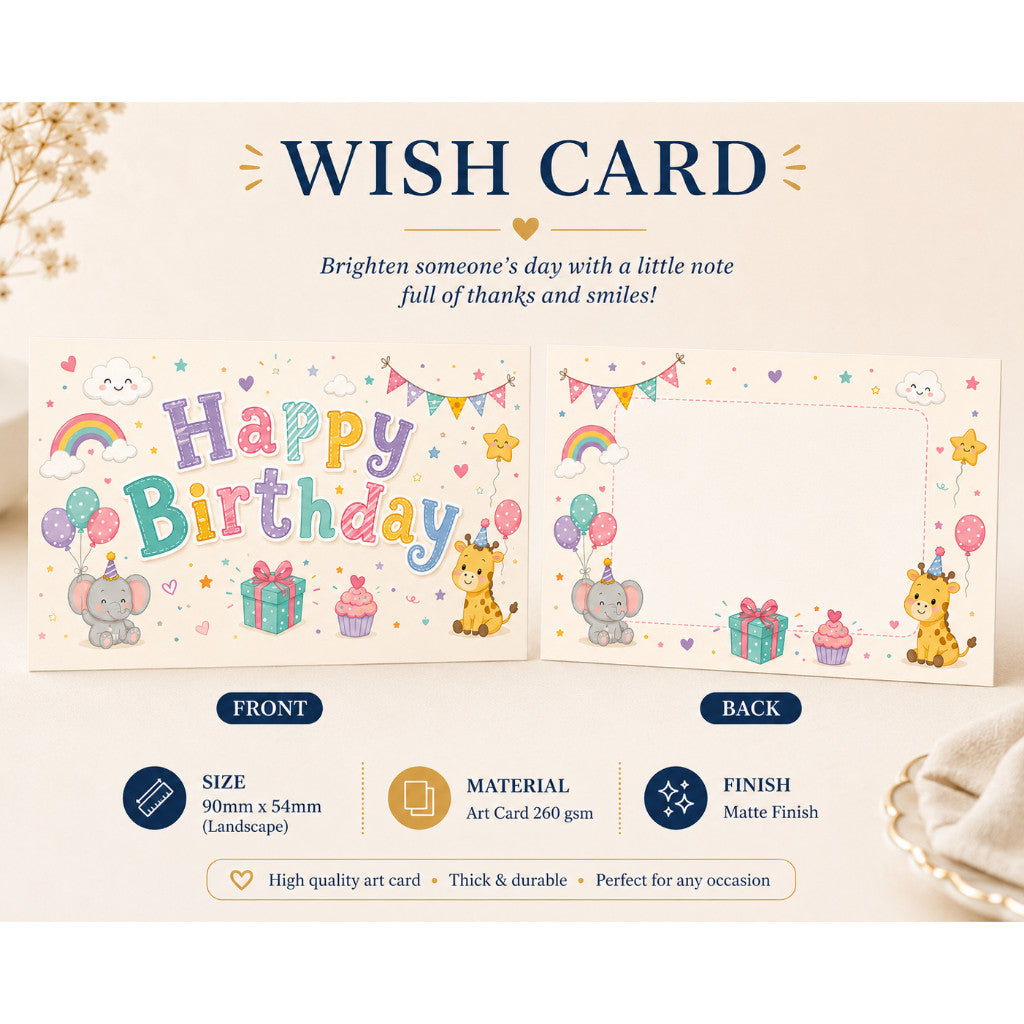 100 pcs/box Wish Card
