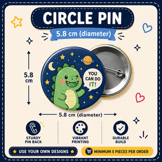 Round Pin 5.8cm