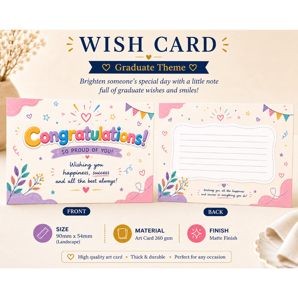 100 pcs/box Wish Card