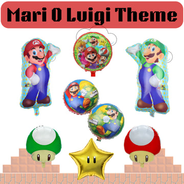 Mario Luigi Gaming Balloons