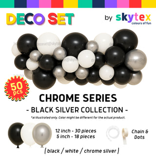 Black White Silver