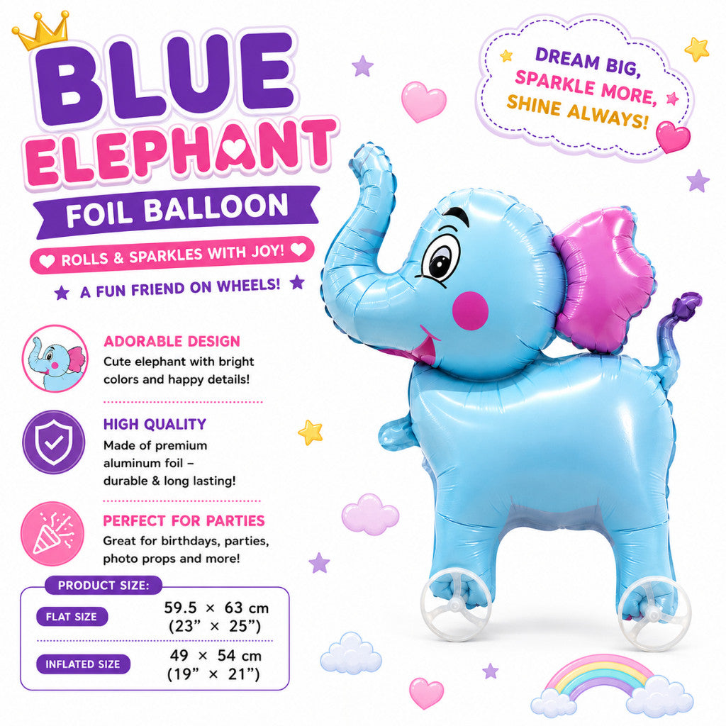 Pulley Wheel Cartoon Foil Balloon Belon Beroda Tarik