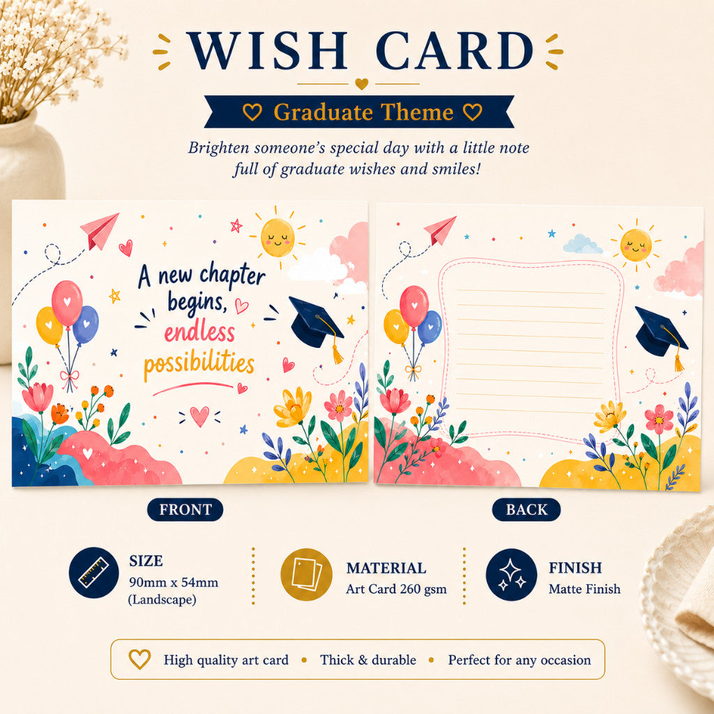 100 pcs/box Wish Card