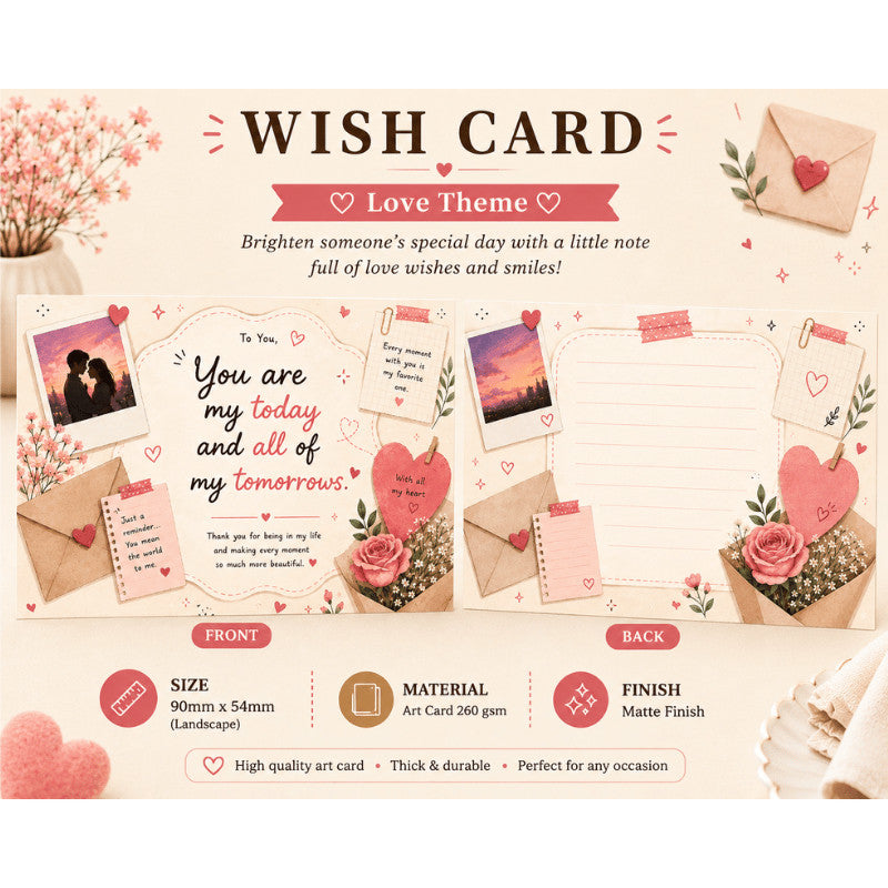 100 pcs/box Wish Card