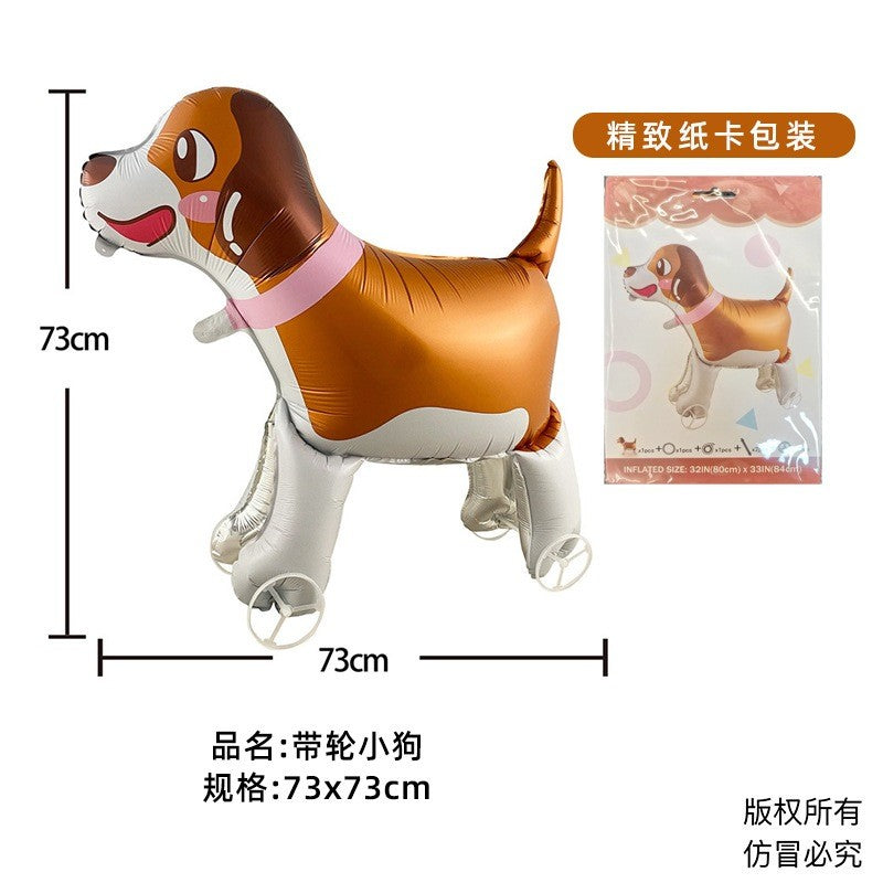 Pulley Wheel Cartoon Foil Balloon Belon Beroda Tarik