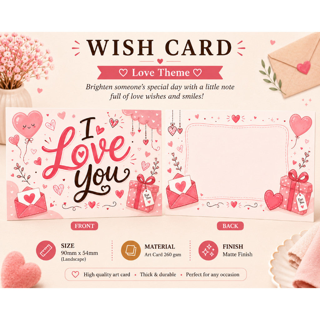 100 pcs/box Wish Card